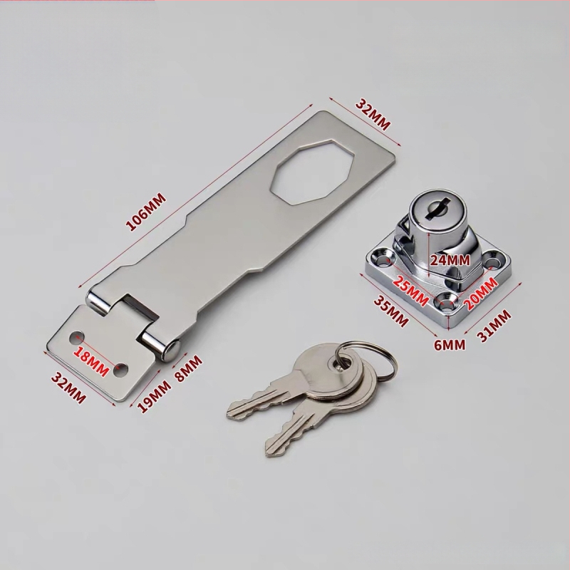 Pin tipo durų užraktas iš nerūdijančio plieno, užrakinimo plokštė, paviršinis montavimas, šiuolaikinis minimalistinis stilius