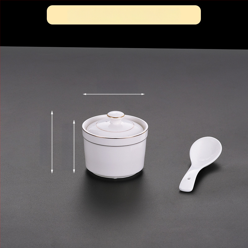 Portselanist kauss hotellidele, kaasaegse minimalistliku disainiga; sobib suppidele, hautistele ja aurutatud munadele; ärikingitus