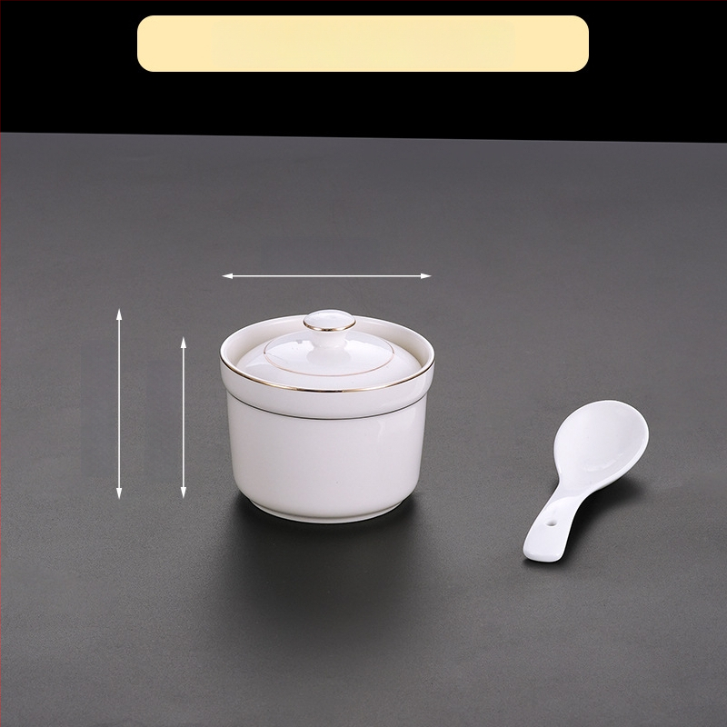 Portselanist kauss hotellidele, kaasaegse minimalistliku disainiga; sobib suppidele, hautistele ja aurutatud munadele; ärikingitus