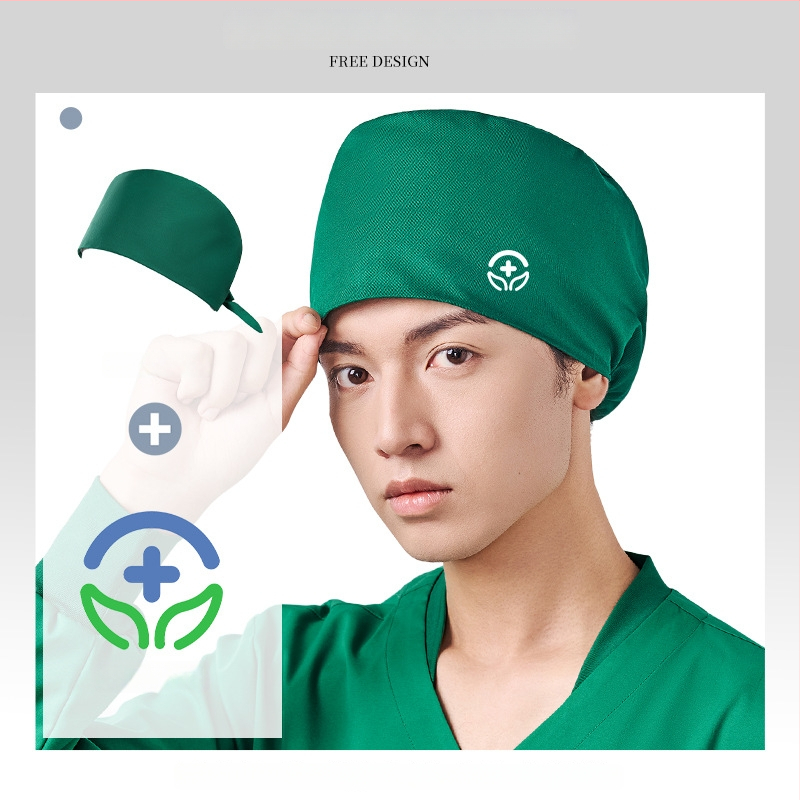 Χειρουργική κάπα από βαμβάκι, unisex, επίπεδη κορυφή, διαπνέουσα και απορροφά τον ιδρώτα