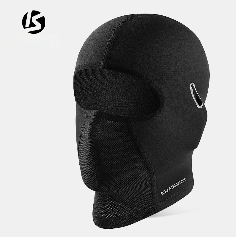 Dviračio kaukė, elastinio veliūro ir ice silk audinys, pilna veido apsauga nuo saulės, kvėpuojanti, unisex, prekinis ženklas Kuasuodt / Cross Speed Sports