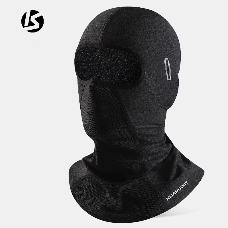 Dviračio kaukė, elastinio veliūro ir ice silk audinys, pilna veido apsauga nuo saulės, kvėpuojanti, unisex, prekinis ženklas Kuasuodt / Cross Speed Sports