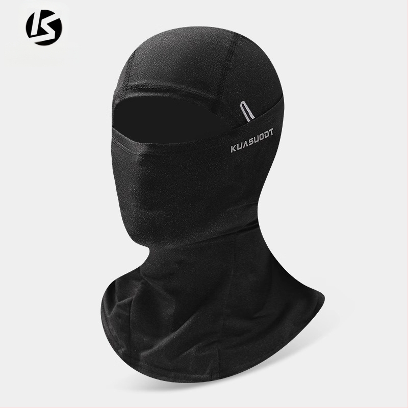 Dviračio kaukė, elastinio veliūro ir ice silk audinys, pilna veido apsauga nuo saulės, kvėpuojanti, unisex, prekinis ženklas Kuasuodt / Cross Speed Sports