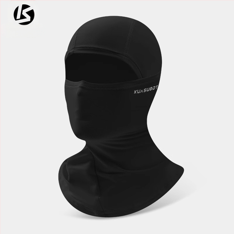 Dviračio kaukė, elastinio veliūro ir ice silk audinys, pilna veido apsauga nuo saulės, kvėpuojanti, unisex, prekinis ženklas Kuasuodt / Cross Speed Sports