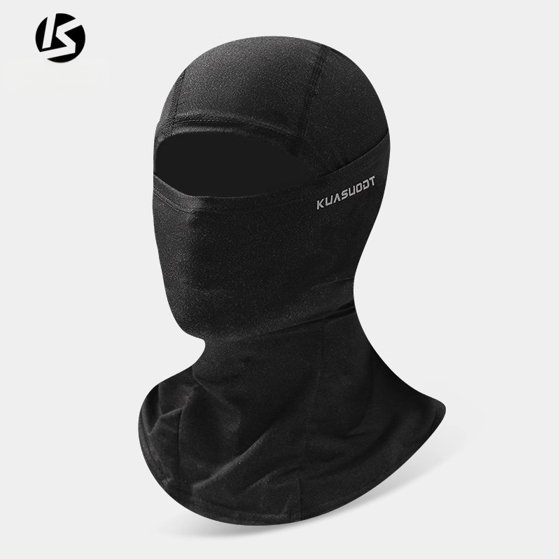 Dviračio kaukė, elastinio veliūro ir ice silk audinys, pilna veido apsauga nuo saulės, kvėpuojanti, unisex, prekinis ženklas Kuasuodt / Cross Speed Sports