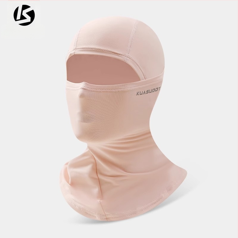 Dviračio kaukė, elastinio veliūro ir ice silk audinys, pilna veido apsauga nuo saulės, kvėpuojanti, unisex, prekinis ženklas Kuasuodt / Cross Speed Sports