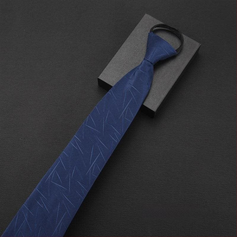 Клипса за вратовръзка - без връзване, модел с райета и мотив цветя за яка, мъжки аксесоар