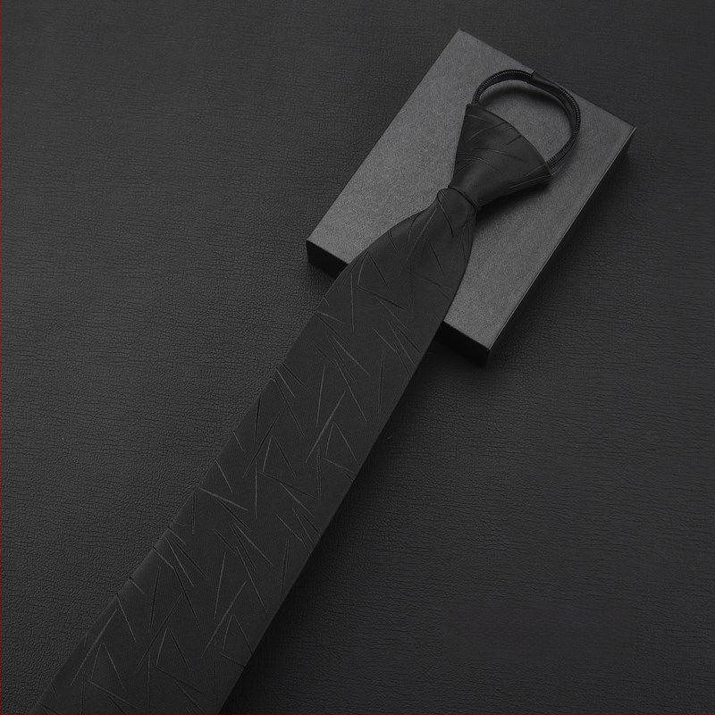 Клипса за вратовръзка - без връзване, модел с райета и мотив цветя за яка, мъжки аксесоар