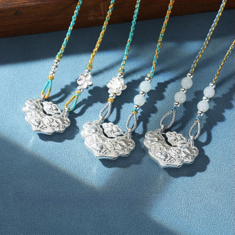 XI MAN sidabrinis pakabukas, geometrinis dizainas, 99% grynas sidabras