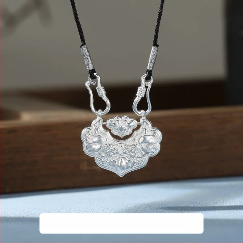 XI MAN sidabrinis pakabukas, geometrinis dizainas, 99% grynas sidabras