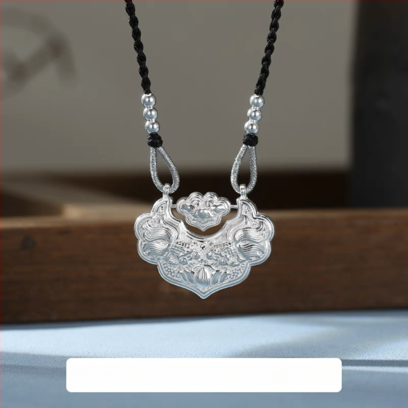 XI MAN sidabrinis pakabukas, geometrinis dizainas, 99% grynas sidabras