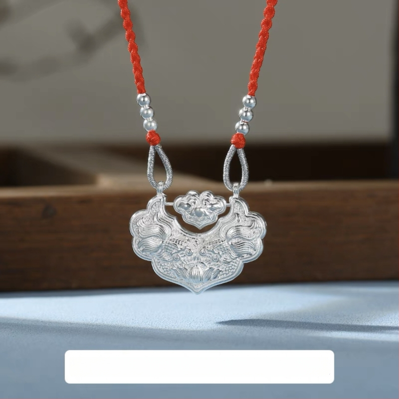 XI MAN sidabrinis pakabukas, geometrinis dizainas, 99% grynas sidabras