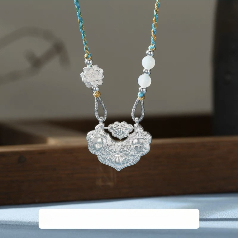 XI MAN sidabrinis pakabukas, geometrinis dizainas, 99% grynas sidabras