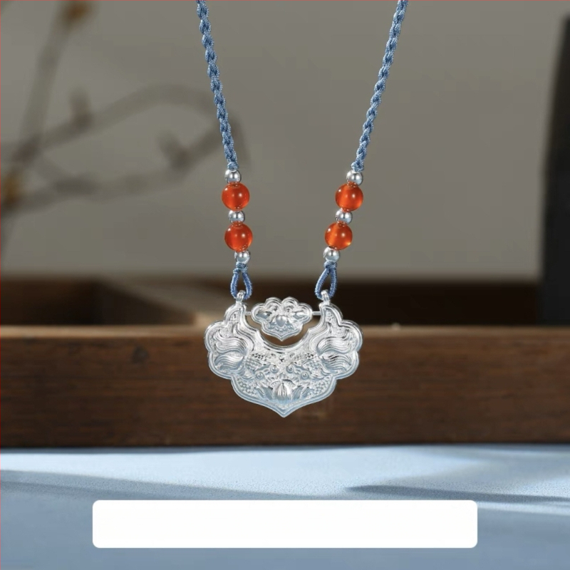 XI MAN sidabrinis pakabukas, geometrinis dizainas, 99% grynas sidabras