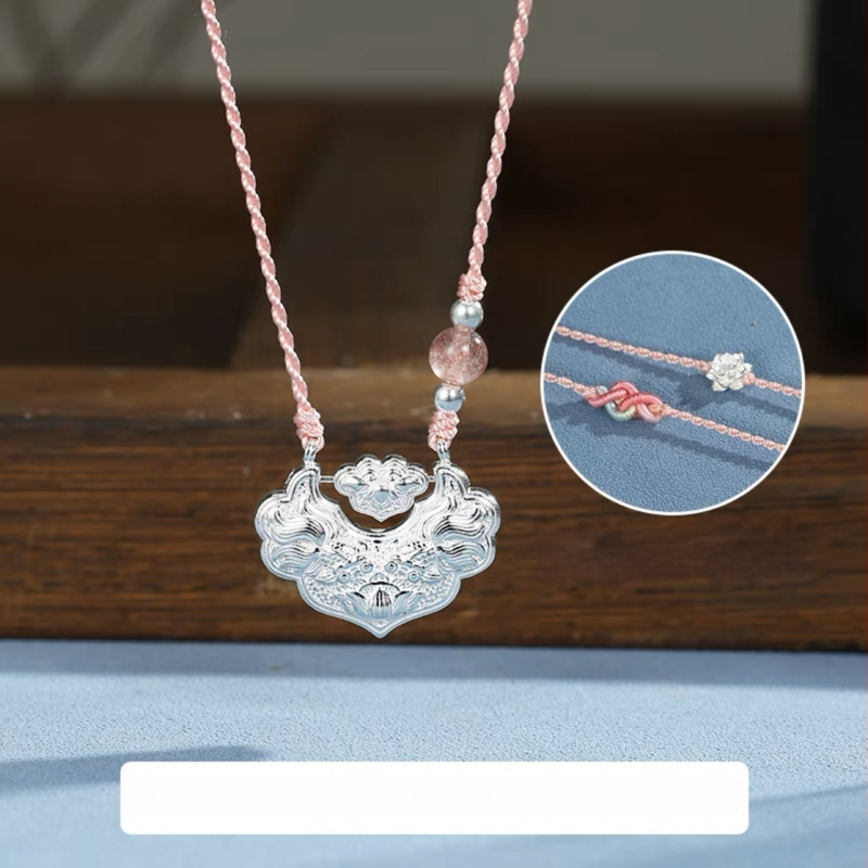 XI MAN sidabrinis pakabukas, geometrinis dizainas, 99% grynas sidabras