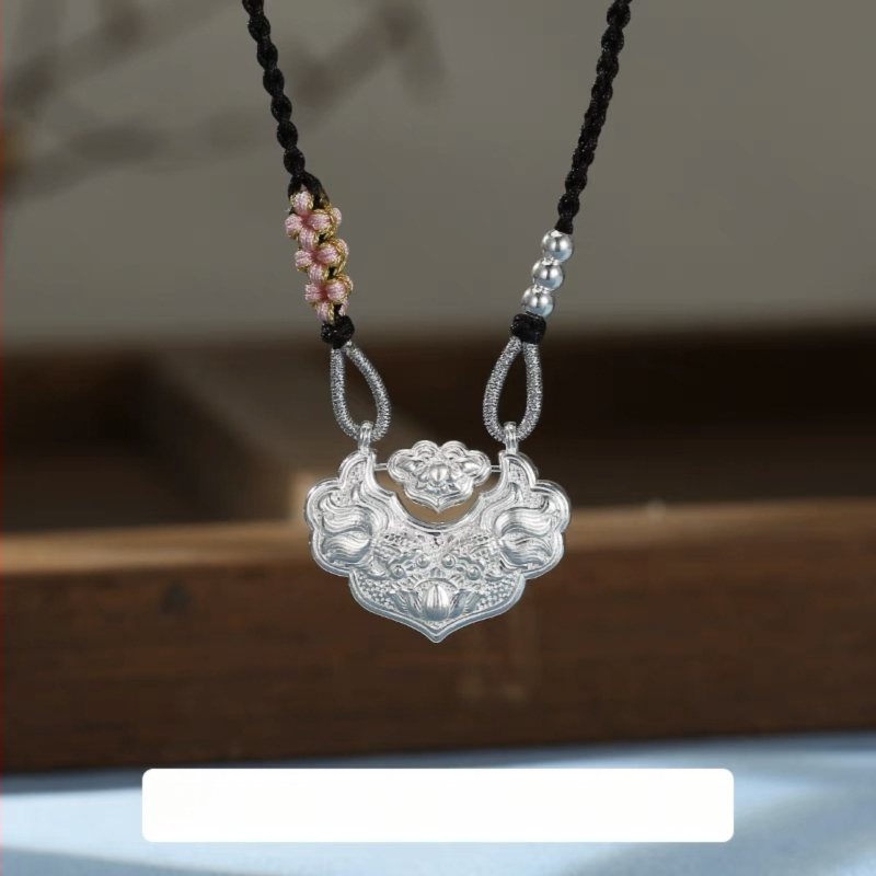 XI MAN sidabrinis pakabukas, geometrinis dizainas, 99% grynas sidabras