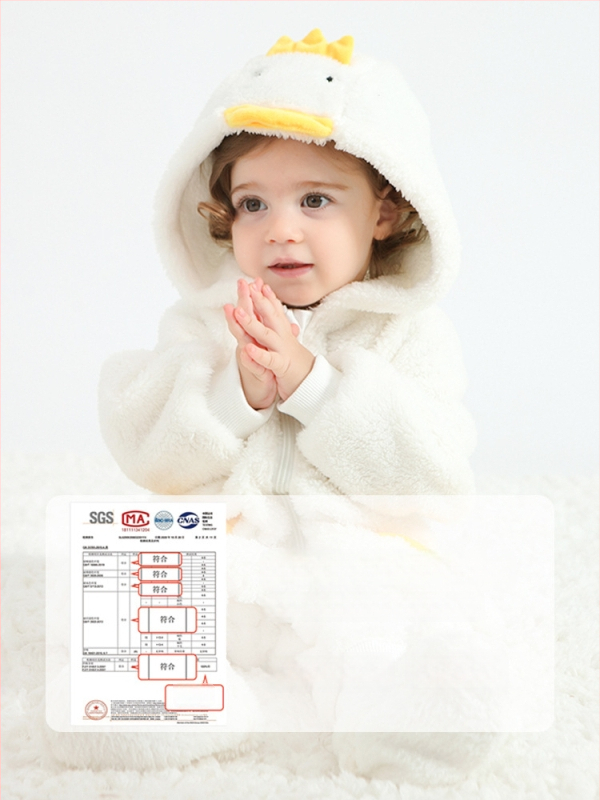 Bebriuko kombinezonas su Panda motyvu, gobtuvu iš Sherpa pūkų, storas audinys, užtrauktukas, amžius 1–3 metų (aukštis 80–100 cm)