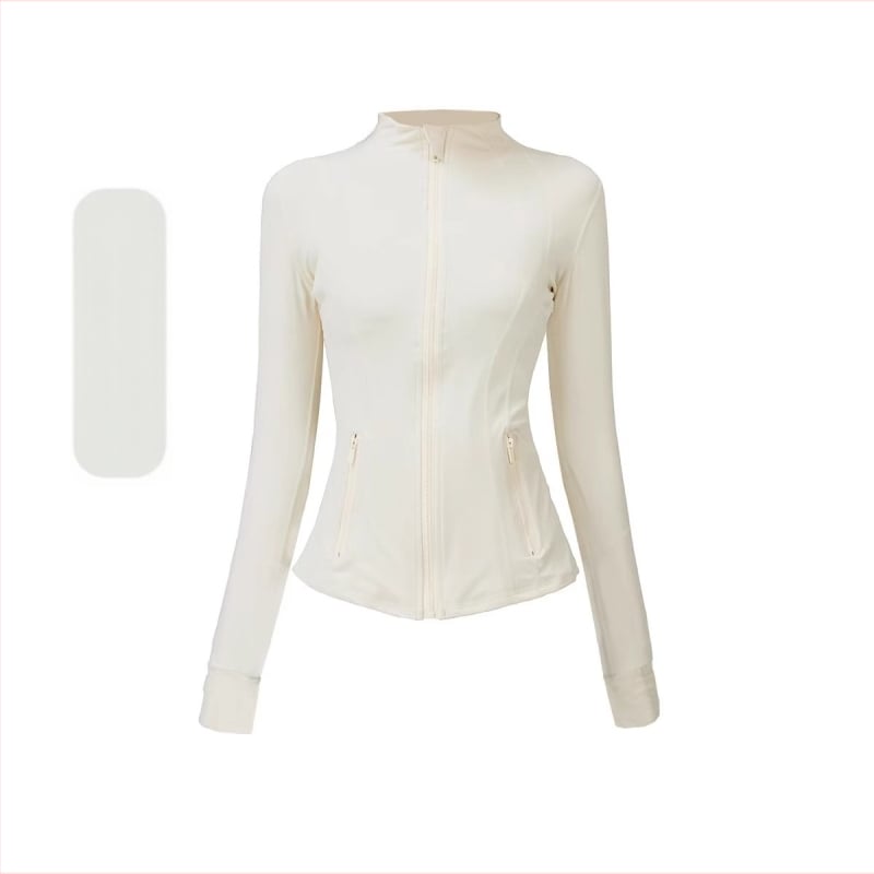 Nailona jaka ar garām piedurknēm un stand-up apkakli, pavasaris 2025, ikdienas stils