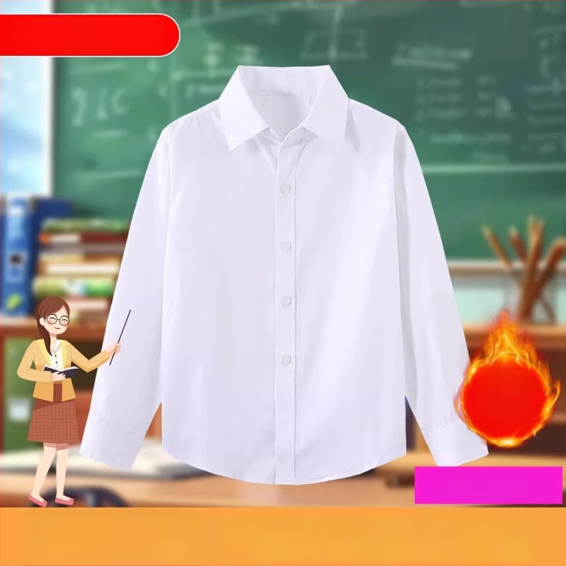 Vaikų ilgomis rankovėmis mokyklinė marškinėliai, korėjietiško stiliaus, švelnus audinio apdorojimas, medvilnės 30% mišinys, žiema 2025