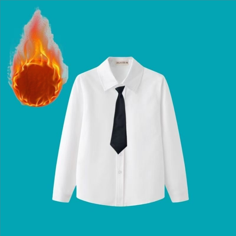 Vaikų ilgomis rankovėmis mokyklinė marškinėliai, korėjietiško stiliaus, švelnus audinio apdorojimas, medvilnės 30% mišinys, žiema 2025