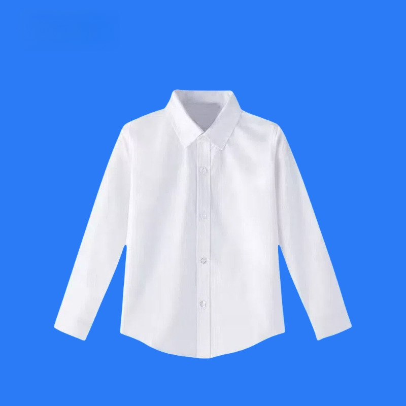 Vaikų ilgomis rankovėmis mokyklinė marškinėliai, korėjietiško stiliaus, švelnus audinio apdorojimas, medvilnės 30% mišinys, žiema 2025