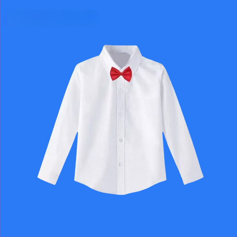 Vaikų ilgomis rankovėmis mokyklinė marškinėliai, korėjietiško stiliaus, švelnus audinio apdorojimas, medvilnės 30% mišinys, žiema 2025