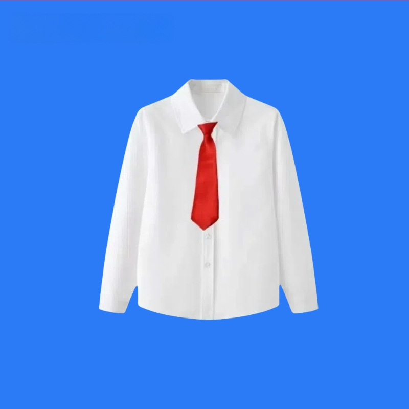 Vaikų ilgomis rankovėmis mokyklinė marškinėliai, korėjietiško stiliaus, švelnus audinio apdorojimas, medvilnės 30% mišinys, žiema 2025