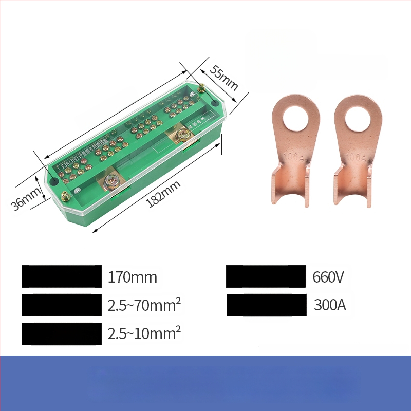 Elektrisko shēmu sadales kaste, 2 ievadi, 4–16 izejas, 8 savienotāji, termināļu bloks