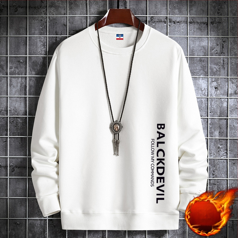 Korejas stilā veidots fleece iekšējais džemperis, ar apaļu kaklu, garas piedurknes, 100% poliesters