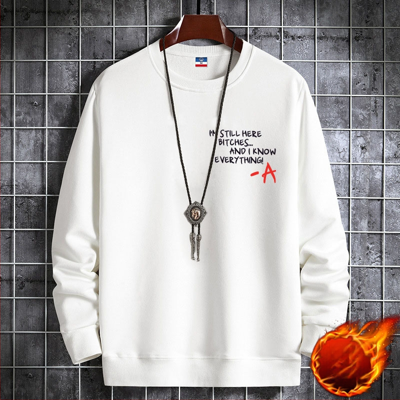 Korejas stilā veidots fleece iekšējais džemperis, ar apaļu kaklu, garas piedurknes, 100% poliesters