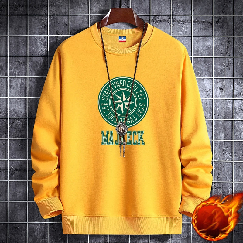 Korejas stilā veidots fleece iekšējais džemperis, ar apaļu kaklu, garas piedurknes, 100% poliesters