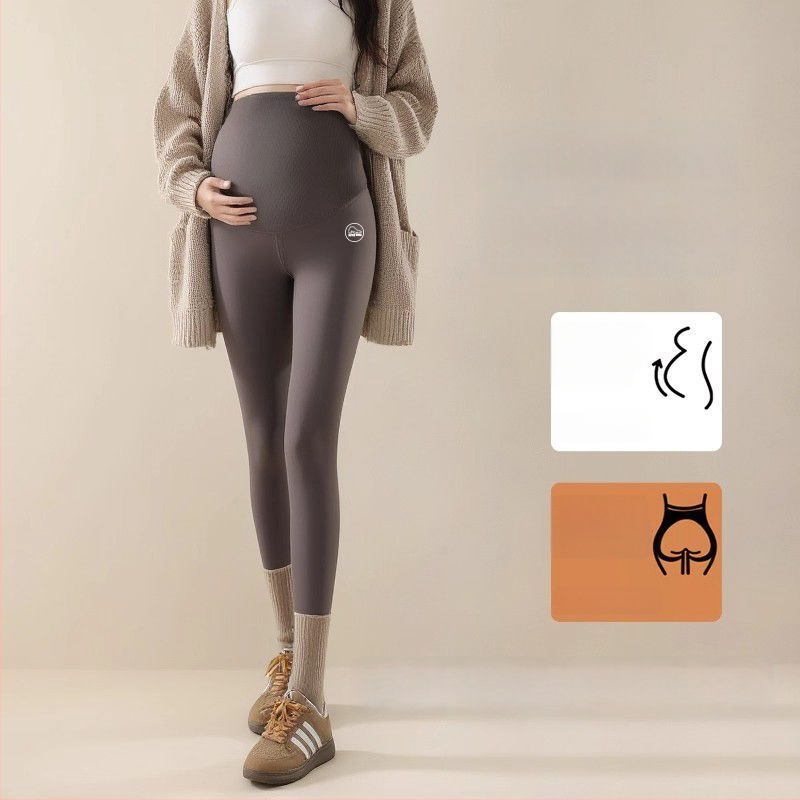 Κολάν εγκυμοσύνης για γιόγκα, με θερμό εσωτερικό φλίς, στήριξη κοιλιάς, chenille ύφασμα με 30–50% spandex, φαρδιά γραμμή, φθινόπωρο–χειμώνας