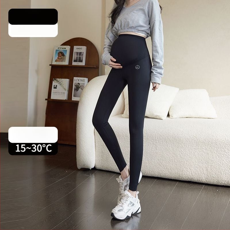 Κολάν εγκυμοσύνης για γιόγκα, με θερμό εσωτερικό φλίς, στήριξη κοιλιάς, chenille ύφασμα με 30–50% spandex, φαρδιά γραμμή, φθινόπωρο–χειμώνας