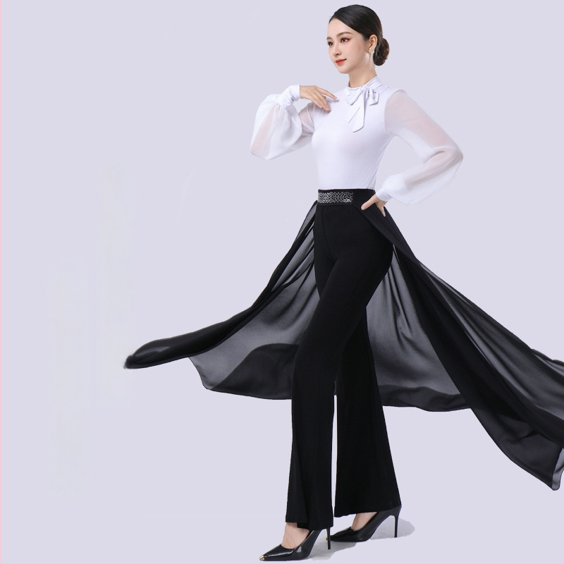 Šiuolaikinio šokio drabužių komplektas, Modal audinys su 90% medvilnės, suaugusiųjų moterų, tinka baletui, Lotynų šokiui, etniniam ir nacionaliniam standartiniam šokiui pavasarį–vasarą–rudenį