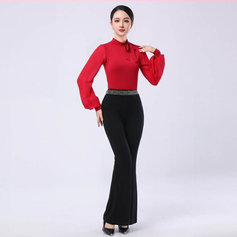 Šiuolaikinio šokio drabužių komplektas, Modal audinys su 90% medvilnės, suaugusiųjų moterų, tinka baletui, Lotynų šokiui, etniniam ir nacionaliniam standartiniam šokiui pavasarį–vasarą–rudenį