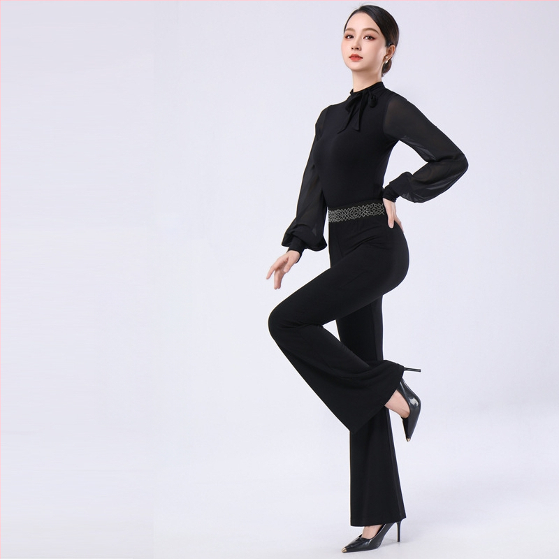 Šiuolaikinio šokio drabužių komplektas, Modal audinys su 90% medvilnės, suaugusiųjų moterų, tinka baletui, Lotynų šokiui, etniniam ir nacionaliniam standartiniam šokiui pavasarį–vasarą–rudenį