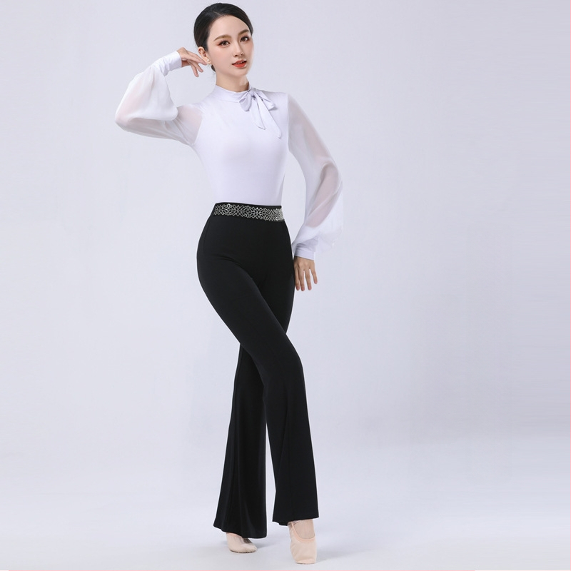 Šiuolaikinio šokio drabužių komplektas, Modal audinys su 90% medvilnės, suaugusiųjų moterų, tinka baletui, Lotynų šokiui, etniniam ir nacionaliniam standartiniam šokiui pavasarį–vasarą–rudenį