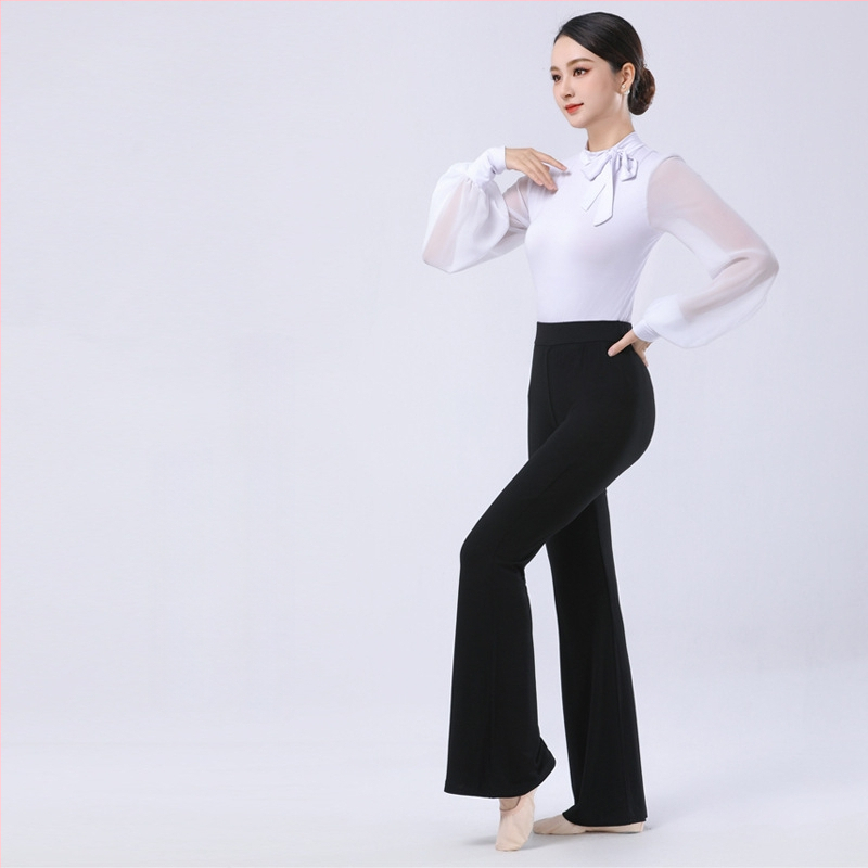 Šiuolaikinio šokio drabužių komplektas, Modal audinys su 90% medvilnės, suaugusiųjų moterų, tinka baletui, Lotynų šokiui, etniniam ir nacionaliniam standartiniam šokiui pavasarį–vasarą–rudenį