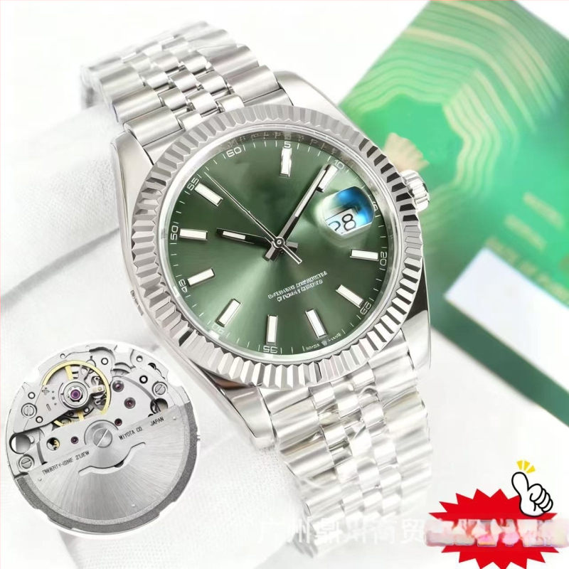 Vīriešu mehāniskais pulkstenis ar kustību 8215, safīra kristāla stikls, ūdensizturīgs, nerūsējošā tērauda korpuss un siksna, luminescējošs displejs