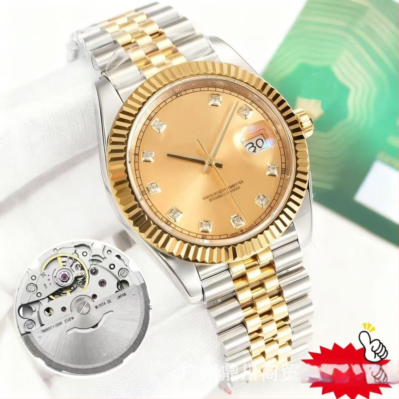 Vīriešu mehāniskais pulkstenis ar kustību 8215, safīra kristāla stikls, ūdensizturīgs, nerūsējošā tērauda korpuss un siksna, luminescējošs displejs