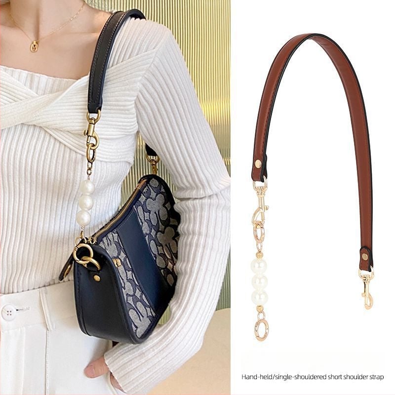 Презрамка за чанти с перлена верига - PU заместваща презрамка