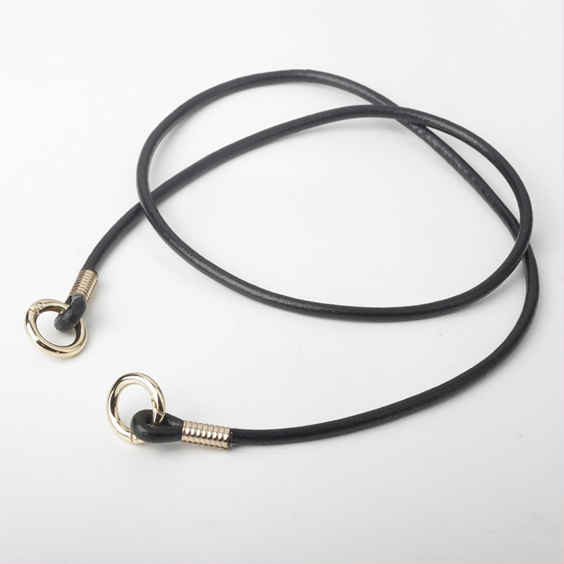 Презрамка за чанта с открит пръстен – кръстосано носене / къса презрамка за рамо / подмишница – телешка кожа с растително обработване, едноцветна