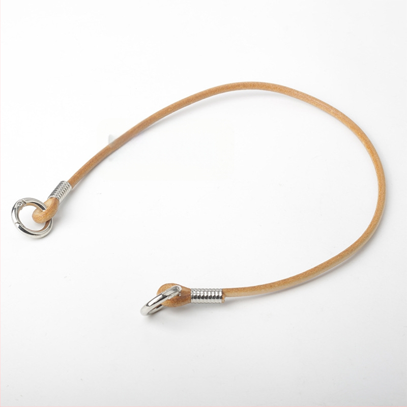 Презрамка за чанта с открит пръстен – кръстосано носене / къса презрамка за рамо / подмишница – телешка кожа с растително обработване, едноцветна