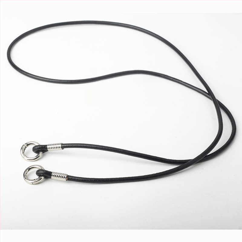 Презрамка за чанта с открит пръстен – кръстосано носене / къса презрамка за рамо / подмишница – телешка кожа с растително обработване, едноцветна