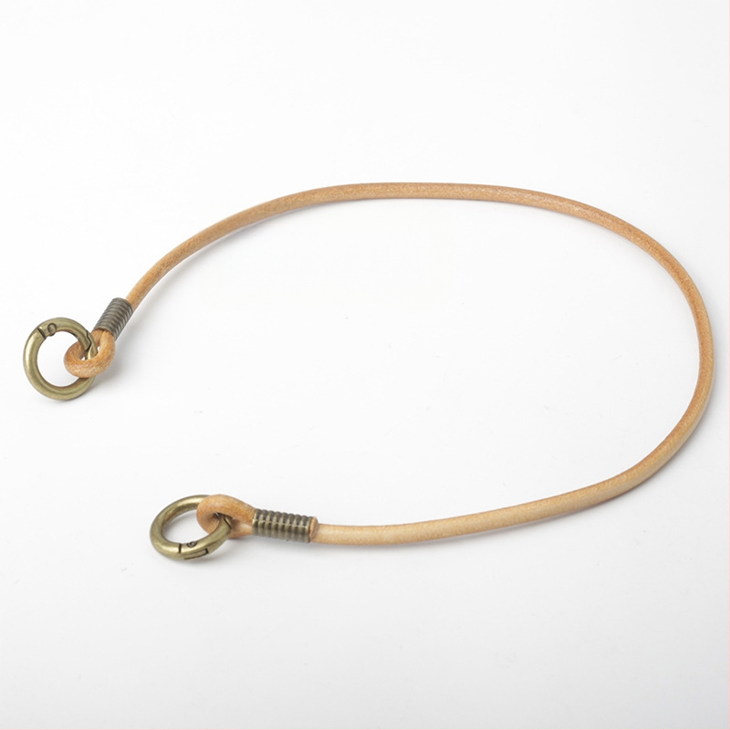 Презрамка за чанта с открит пръстен – кръстосано носене / къса презрамка за рамо / подмишница – телешка кожа с растително обработване, едноцветна