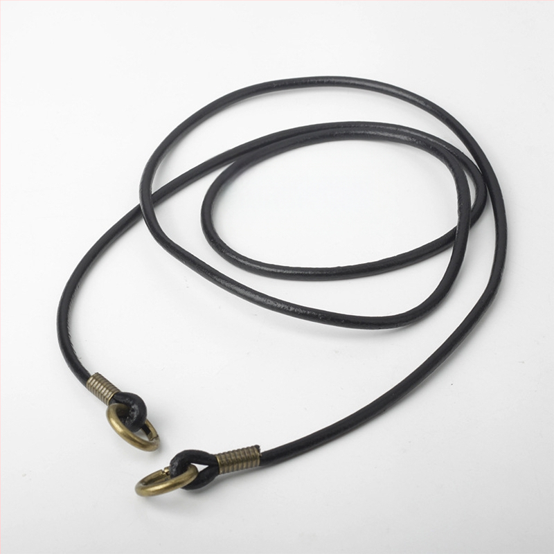 Презрамка за чанта с открит пръстен – кръстосано носене / къса презрамка за рамо / подмишница – телешка кожа с растително обработване, едноцветна