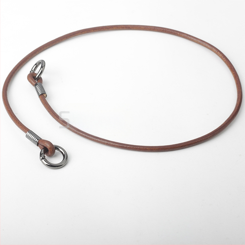 Презрамка за чанта с открит пръстен – кръстосано носене / къса презрамка за рамо / подмишница – телешка кожа с растително обработване, едноцветна