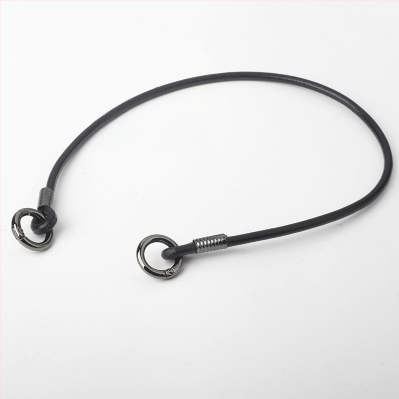 Презрамка за чанта с открит пръстен – кръстосано носене / къса презрамка за рамо / подмишница – телешка кожа с растително обработване, едноцветна