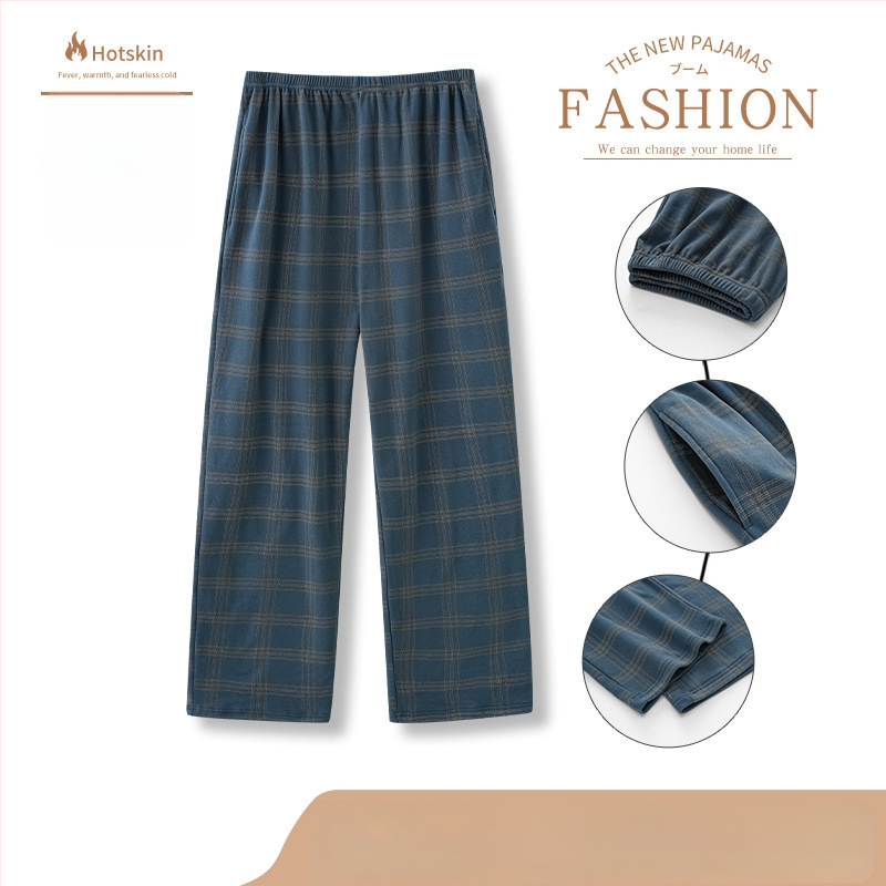 Muški topli pidžama set s kardiganom, dugi rukavi, zimski, veličine 4XL–7XL