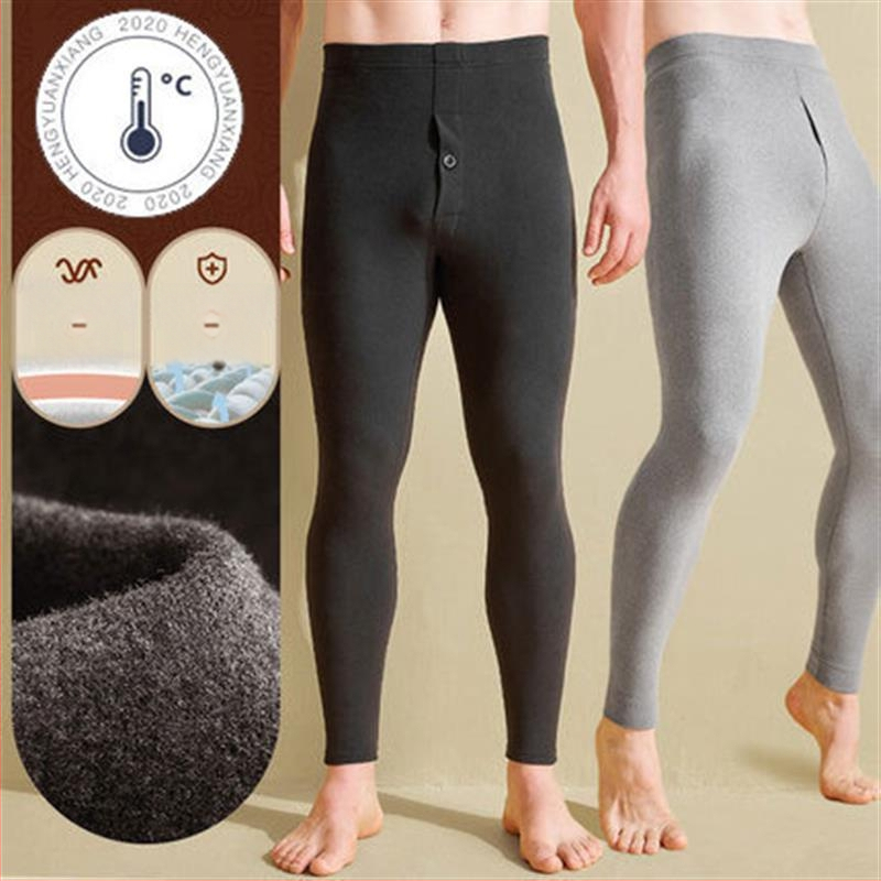 Samonagrađujuće fleecem obložene termalne gaće s koljenom zaštitom, unisex, jesen-zima